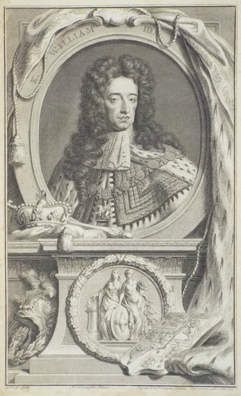 Print - K. William III. - Houbraken